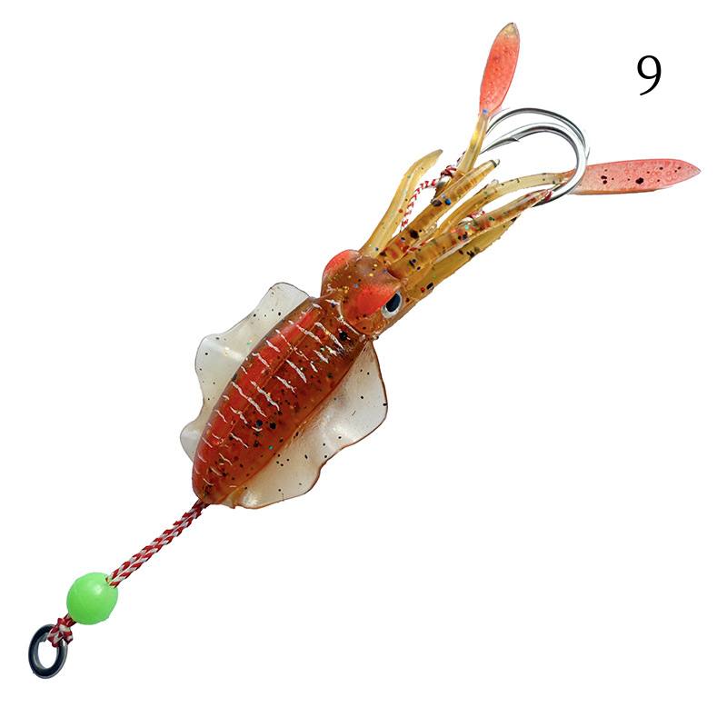 20 pc 5g 8.2g 15.8g squid shaped lure soft bait