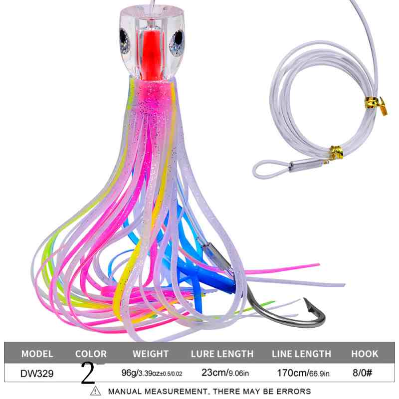 2pc 23cm 96g Squid Shape Trolling Lure