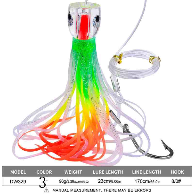 2pc 23cm 96g Squid Shape Trolling Lure