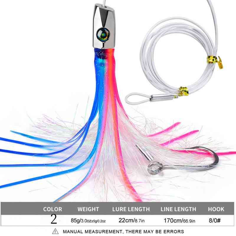 2pc 22cm 85g Squid Shape Trolling Lure