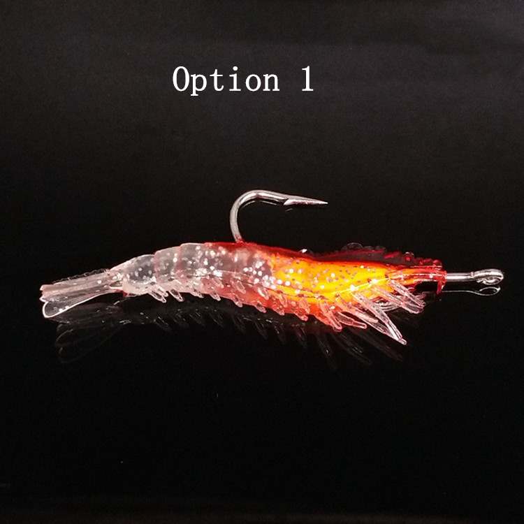 5pc 6cm3g bionic shrimp type soft bait with hook