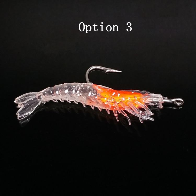 5pc 6cm3g bionic shrimp type soft bait with hook