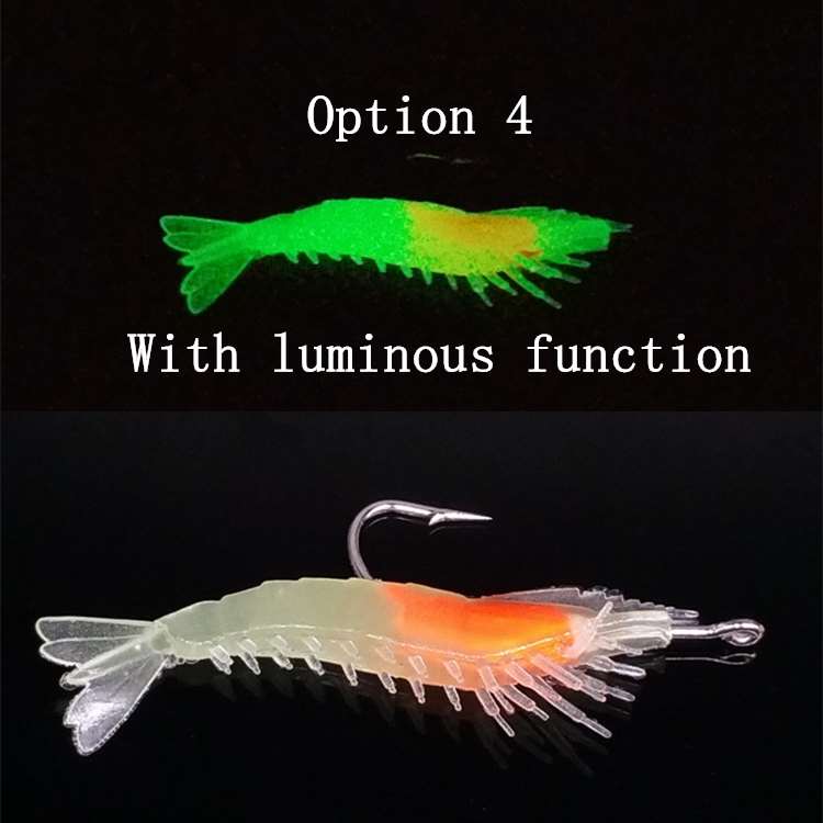 5pc 6cm3g bionic shrimp type soft bait with hook