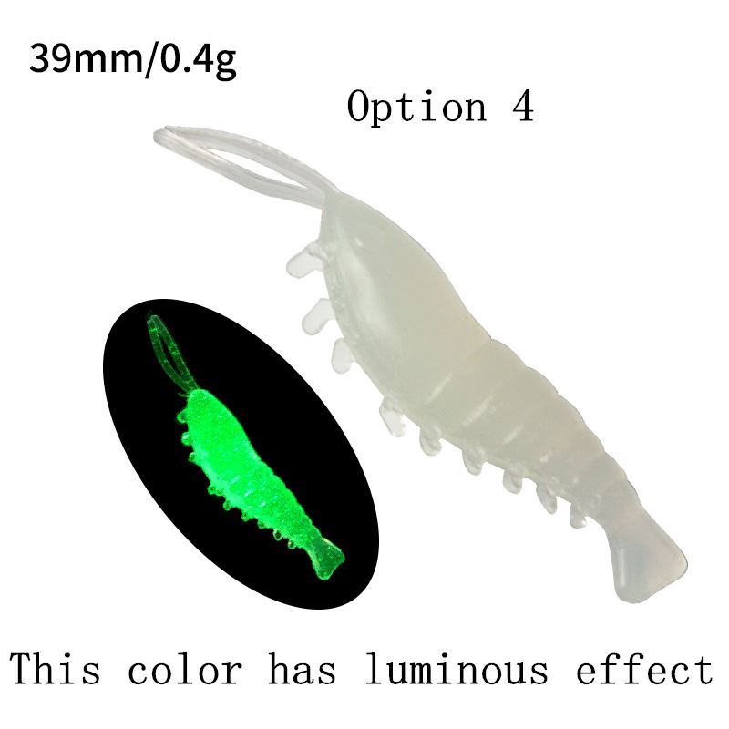 50pcs 0.4g bionic shrimp lure plastic soft lure