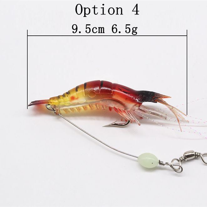 5pc 9cm6g bionic shrimp type soft bait with hook