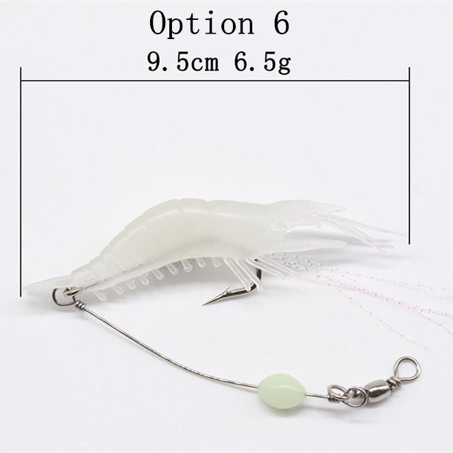 5pc 9cm6g bionic shrimp type soft bait with hook