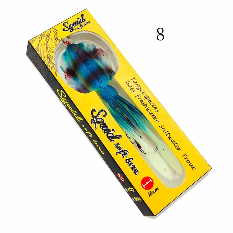 2 pc 60g 120g 150g deep sea large squid shaped lures