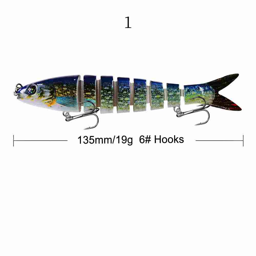 2pc 13.5cm 19g knotty Fish lure segment Hard Bait