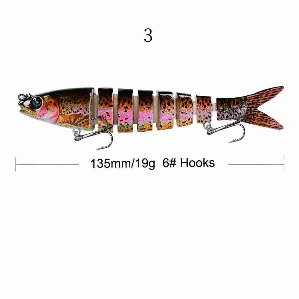 2pc 13.5cm 19g knotty Fish lure segment Hard Bait