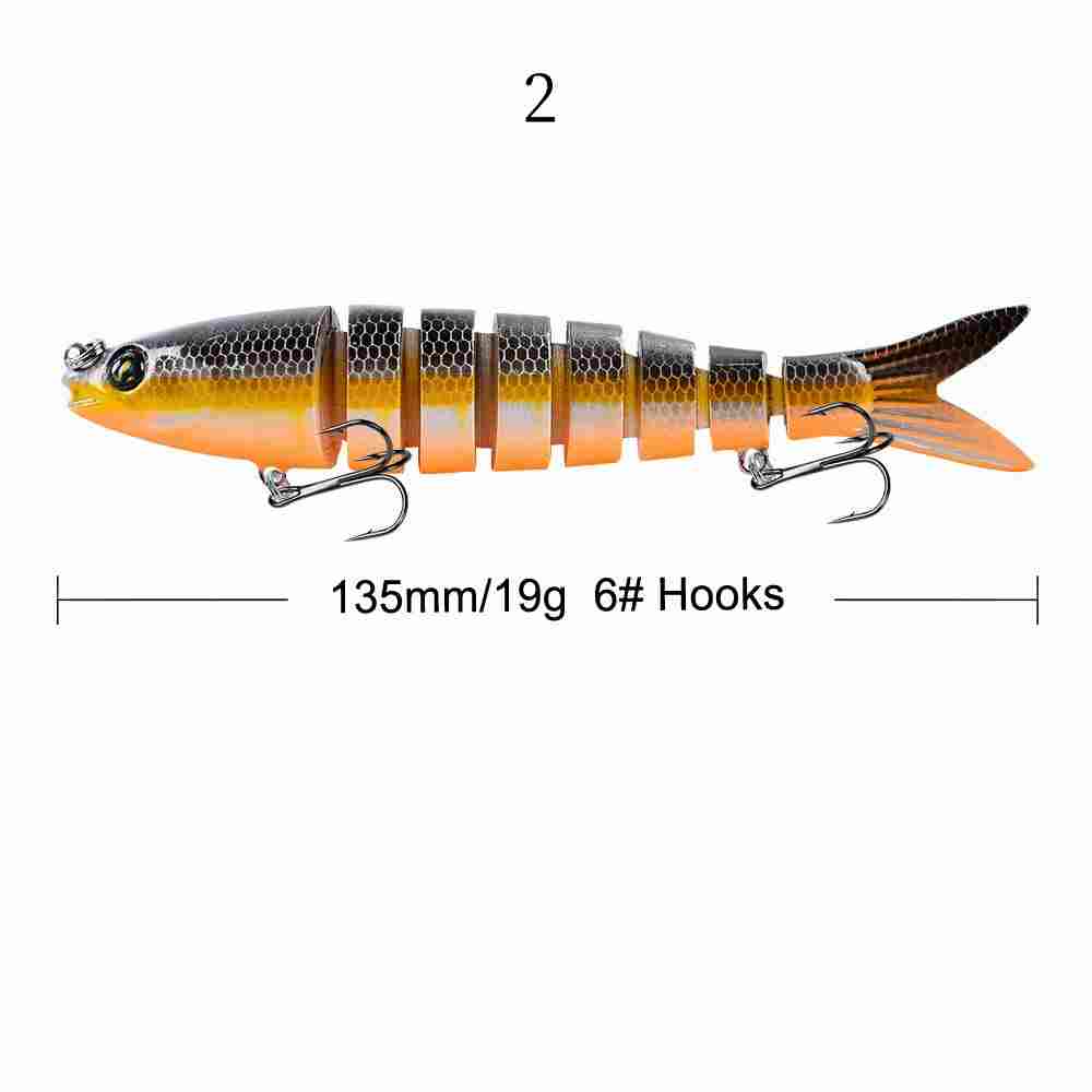 2pc 13.5cm 19g knotty Fish lure segment Hard Bait