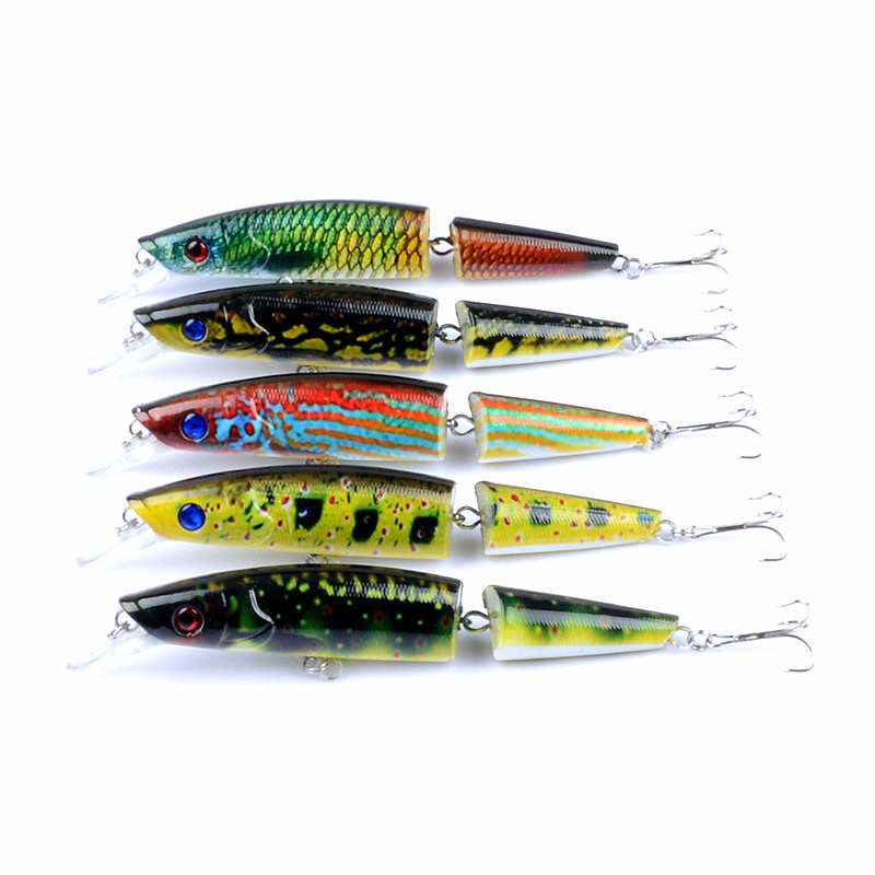 5 pcs 14cm 21.7g floating segment minnow lure