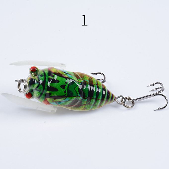 2 pcs 5cm 6.2g insect bionic lure with a cicada shape