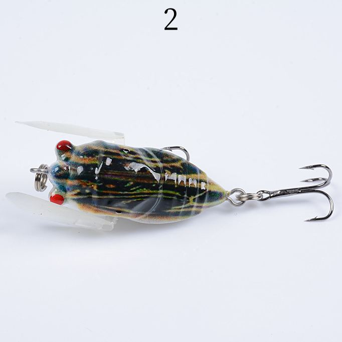 2 pcs 5cm 6.2g insect bionic lure with a cicada shape