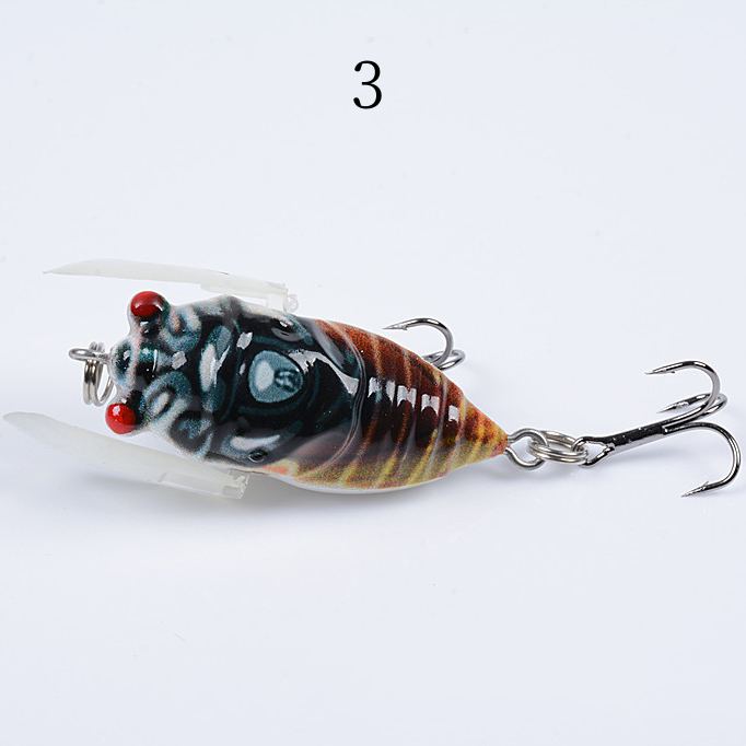 2 pcs 5cm 6.2g insect bionic lure with a cicada shape