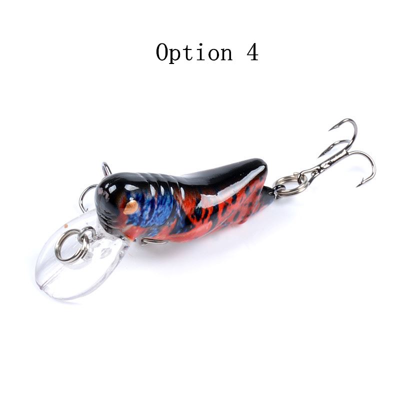 2 pcs 4.5cm 3.4g Grasshopper Bionic Bait Painted Plastic Hard Bait