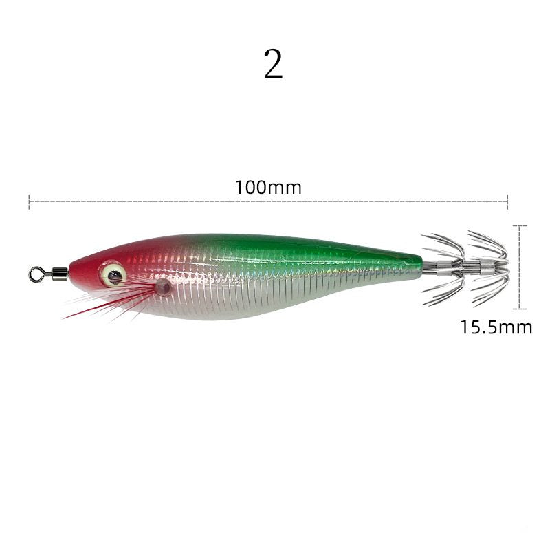 2pcs 10cm 10g Glow-in-the-dark shrimp with squid hook