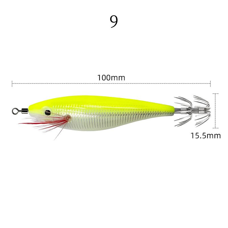 2pcs 10cm 10g Glow-in-the-dark shrimp with squid hook