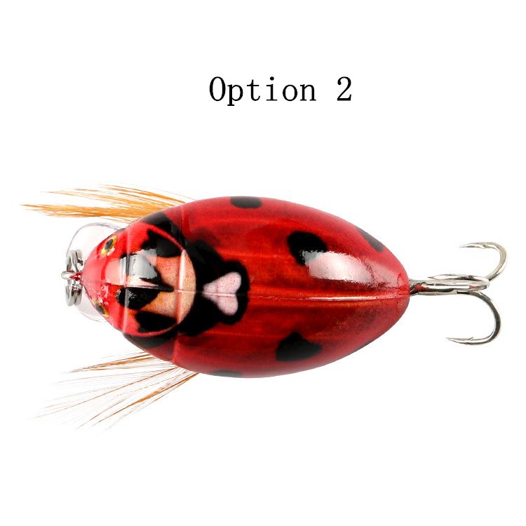 2 pcs 3.8cm 4g beetle Bionic Bait Painted Plastic Hard Bait