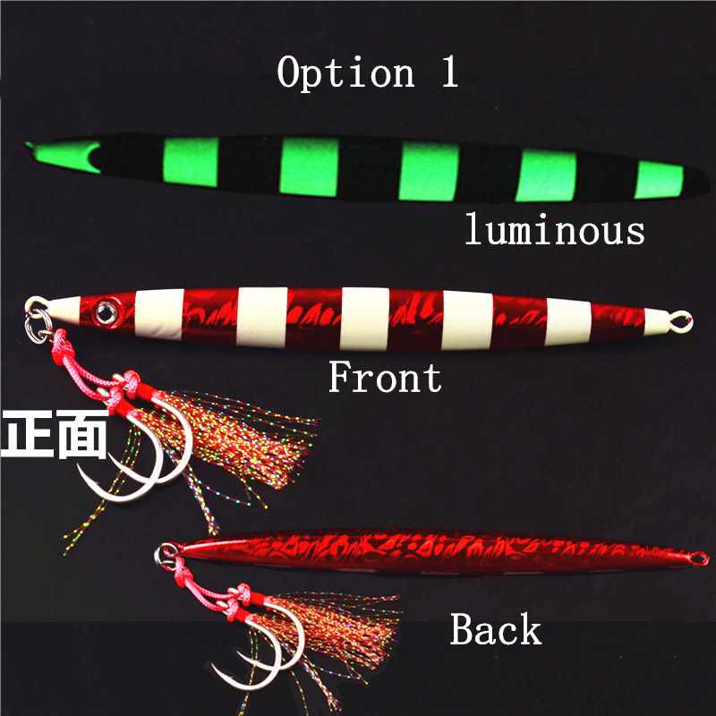 2 pc 100/150/200/250/300/400g fast-sinking luminous JIG lure suitable for deep-sea boat fishing