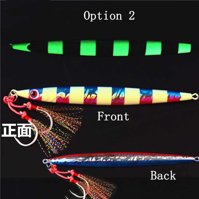 2 pc 100/150/200/250/300/400g fast-sinking luminous JIG lure suitable for deep-sea boat fishing