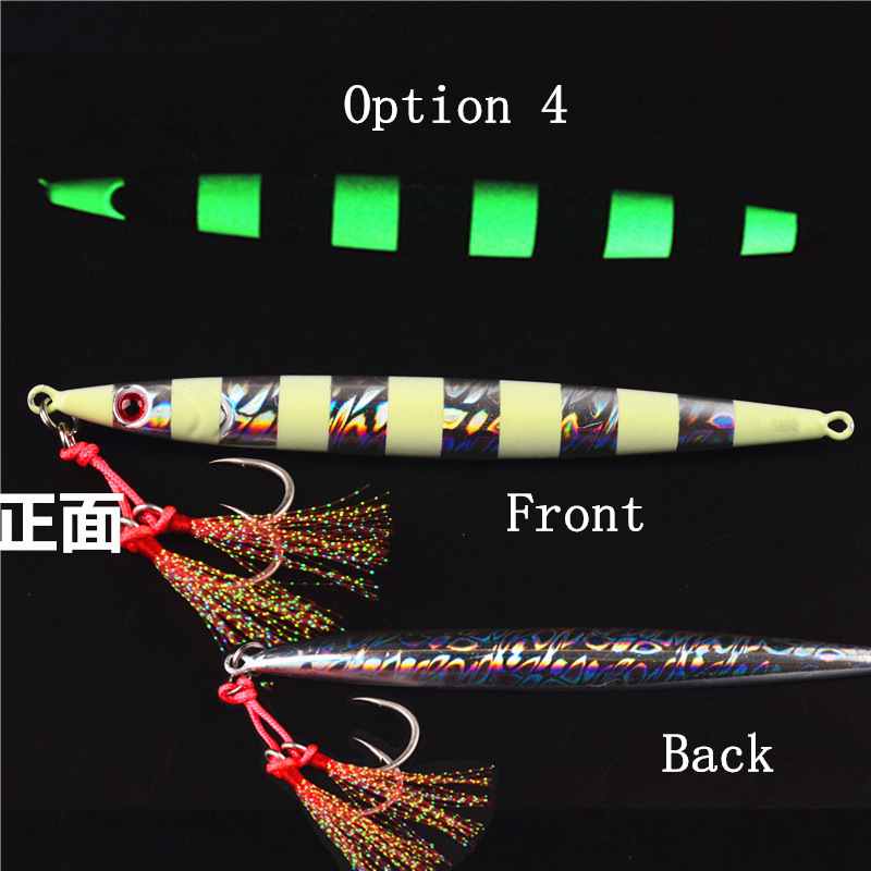 2 pc 100/150/200/250/300/400g fast-sinking luminous JIG lure suitable for deep-sea boat fishing