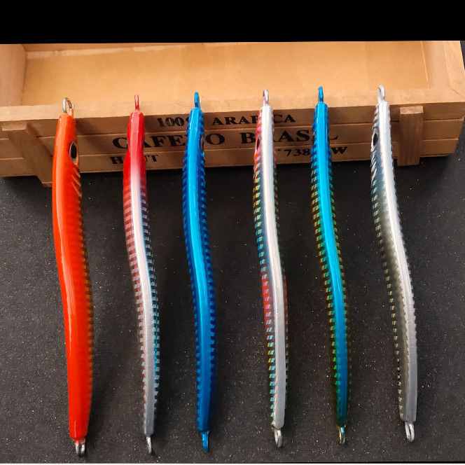 2pc 60/80/100/120/150/180/200/240g S-shaped JIG metal lure