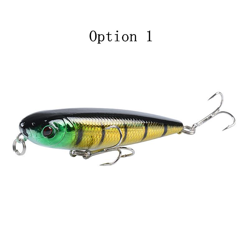 2pc 8cm 8.6g top water pencil lure