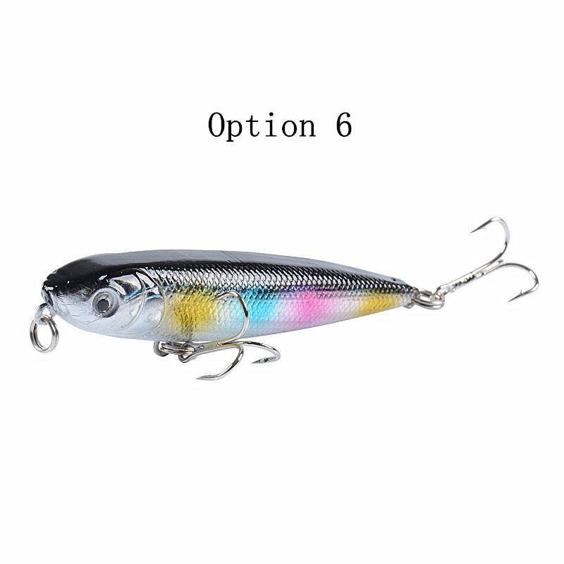 2pc 8cm 8.6g top water pencil lure