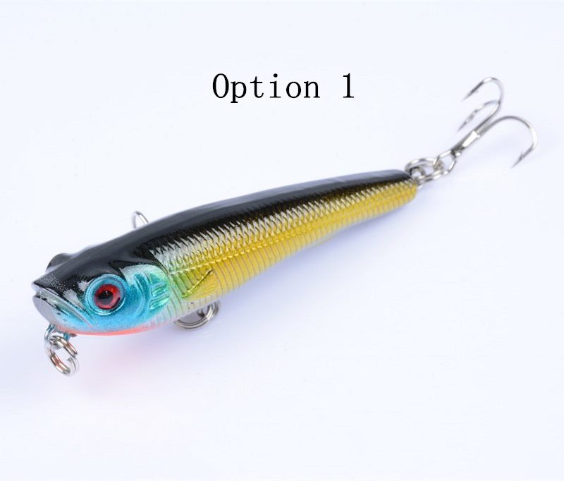 2pc 7cm 6.7g top water pencil lure