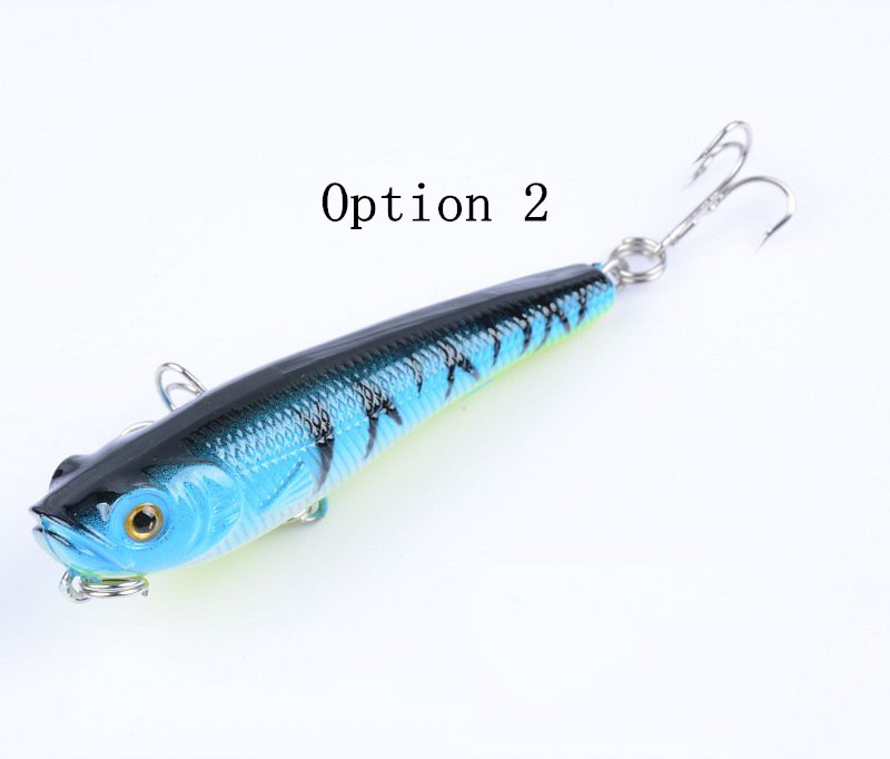 2pc 7cm 6.7g top water pencil lure
