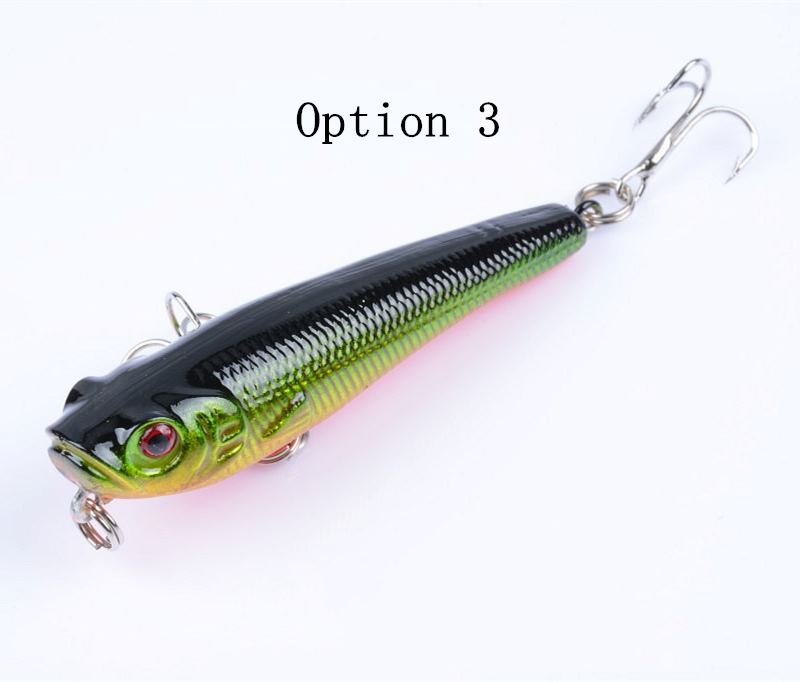 2pc 7cm 6.7g top water pencil lure