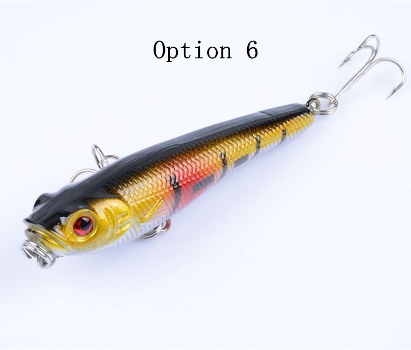 2pc 7cm 6.7g top water pencil lure