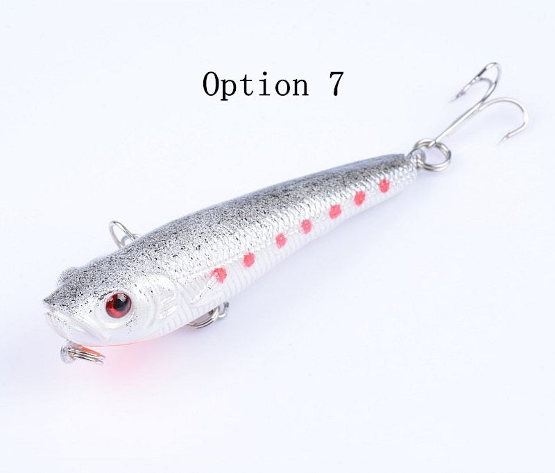 2pc 7cm 6.7g top water pencil lure