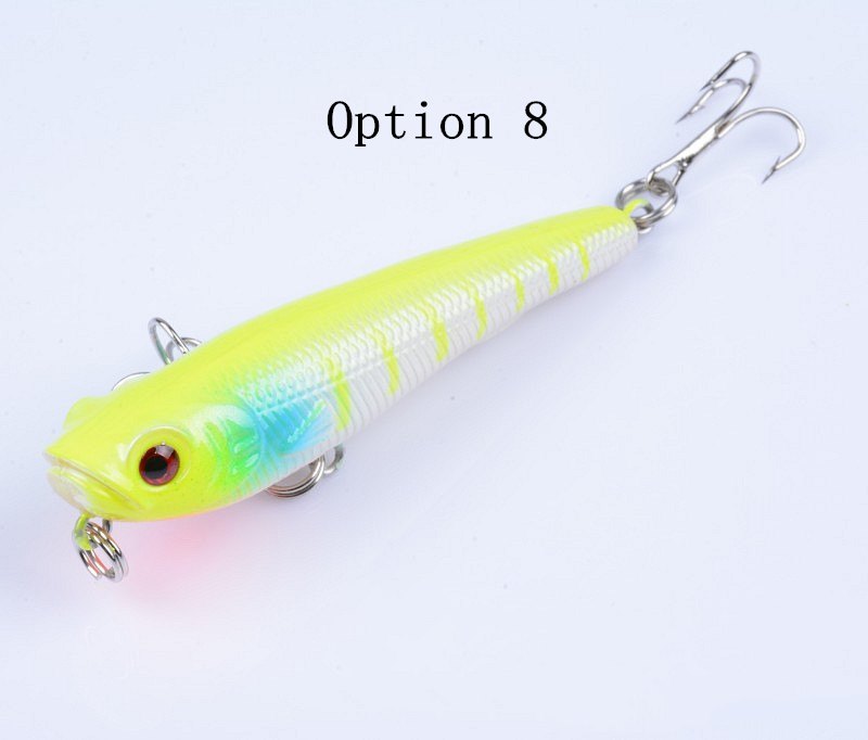 2pc 7cm 6.7g top water pencil lure