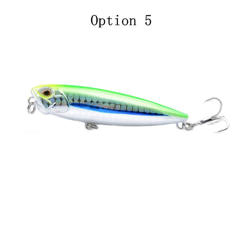 2 pcs 5.5g 6.5cm top water pencil lure