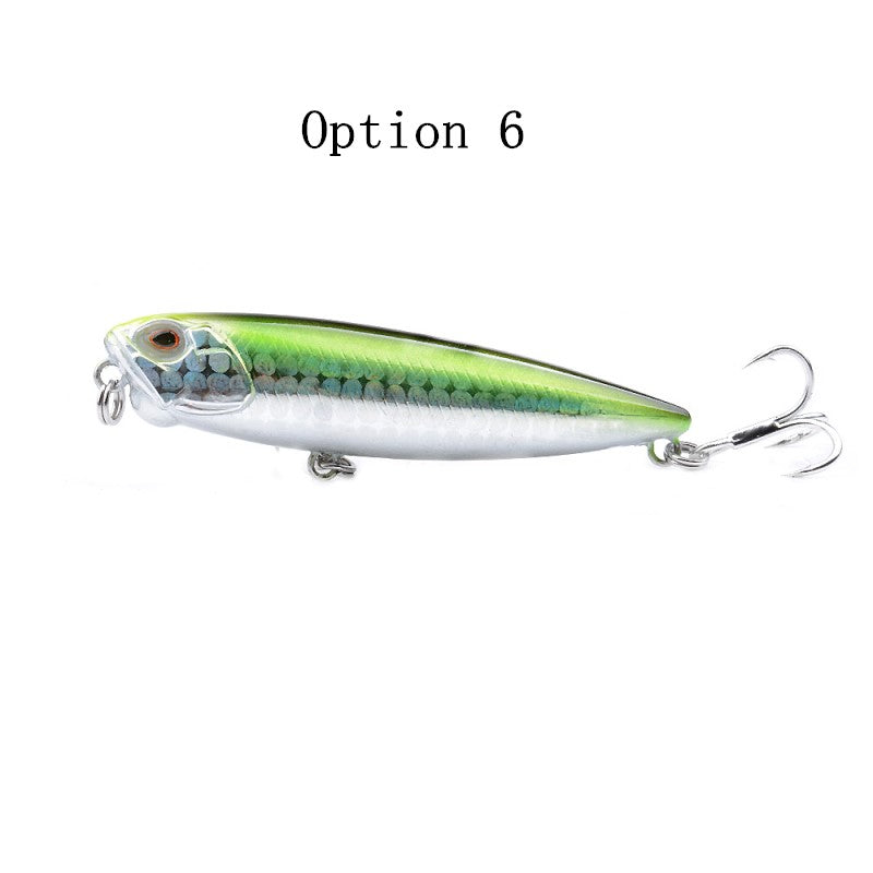 2 pcs 5.5g 6.5cm top water pencil lure