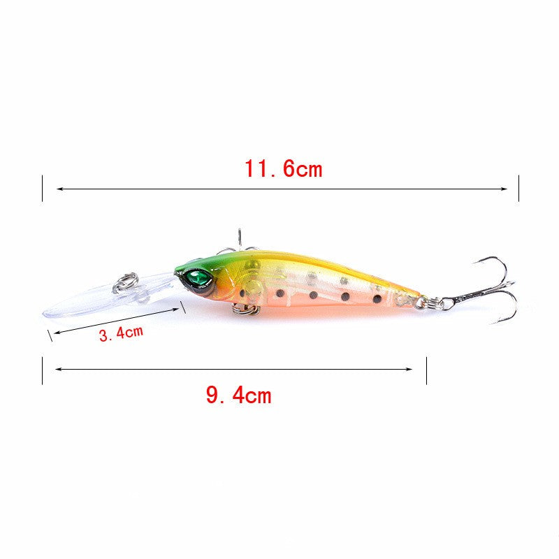 2 pcs 9.4cm 6.2g floating minnow lure