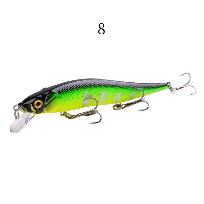 2 pcs 12cm 13.5g sinking minnow lure with three treble hooks