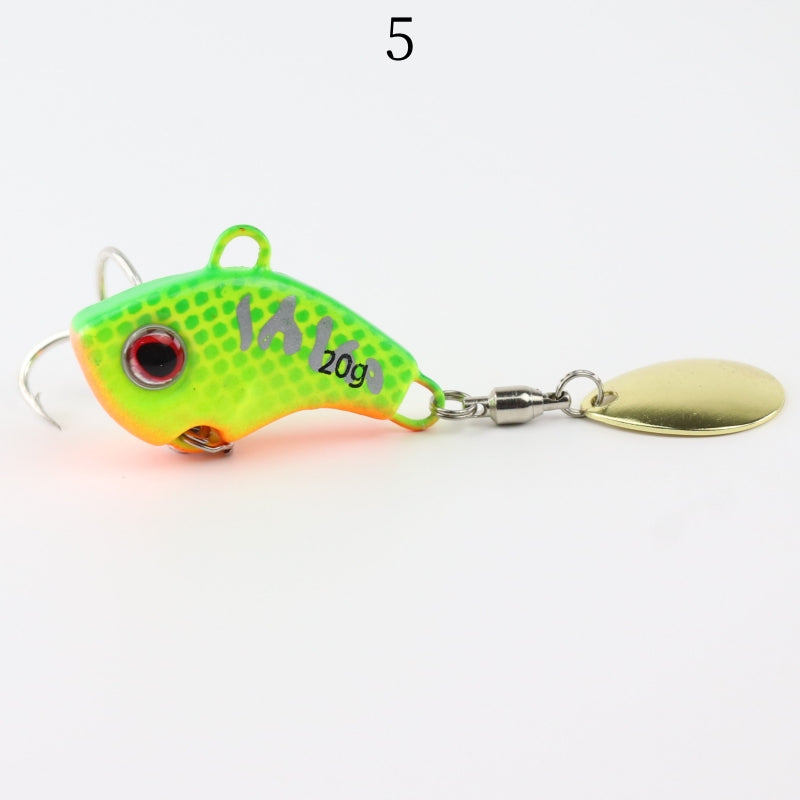 2pc 5/7/10/14/20g metal vibrating blade sinking fishing lure with spinner