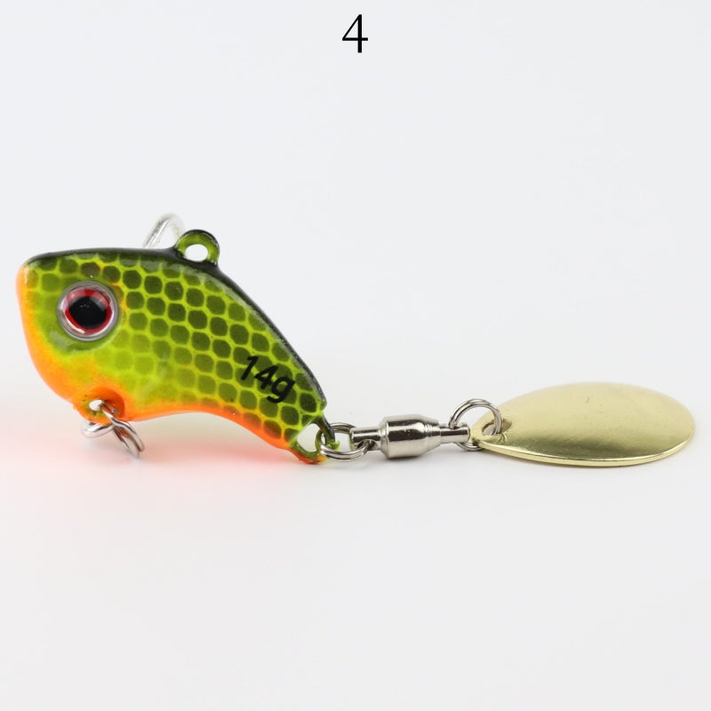 2pc 5/7/10/14/20g metal vibrating blade sinking fishing lure with spinner