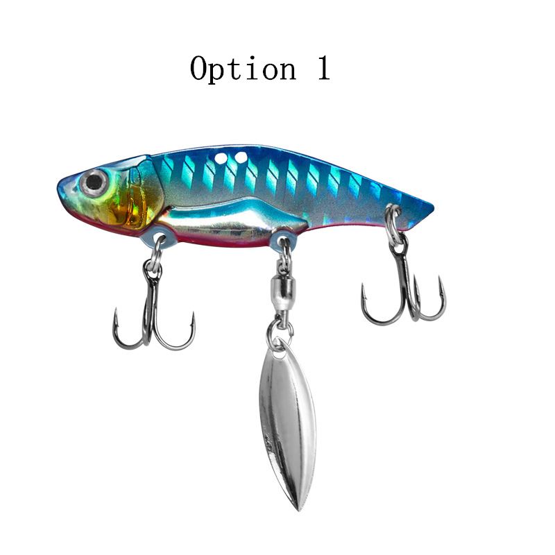 2pc 12g/16g metal vibrating blade fishing lure with spinner