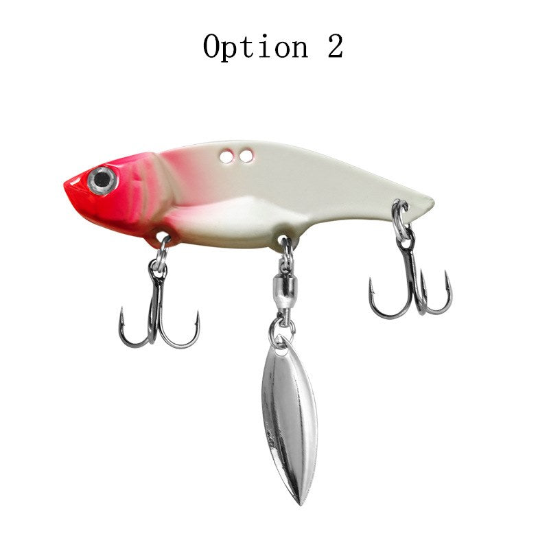 2pc 12g/16g metal vibrating blade fishing lure with spinner