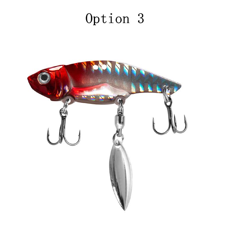 2pc 12g/16g metal vibrating blade fishing lure with spinner