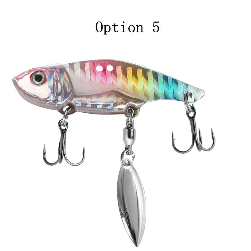 2pc 12g/16g metal vibrating blade fishing lure with spinner