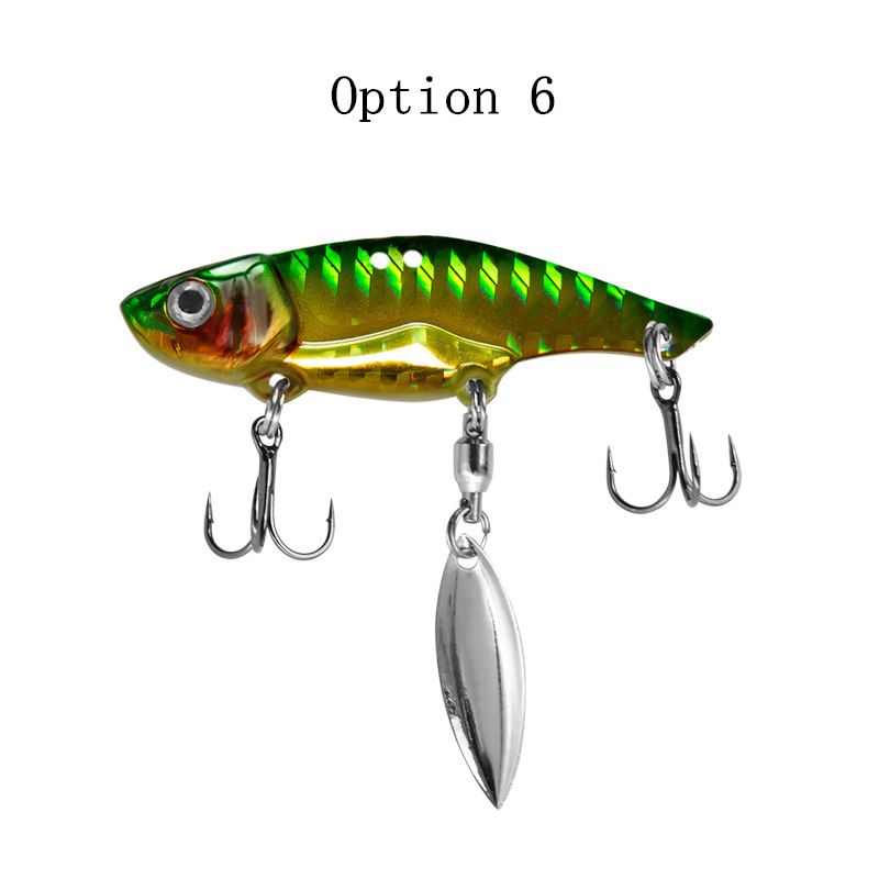 2pc 12g/16g metal vibrating blade fishing lure with spinner