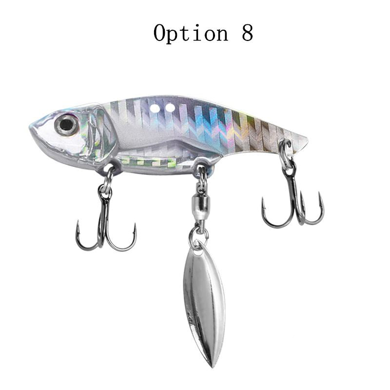 2pc 12g/16g metal vibrating blade fishing lure with spinner