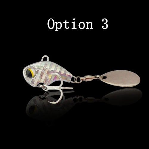 2pc 6.5/10/15/20g metal VIB submersible fishing lure with spinner tail