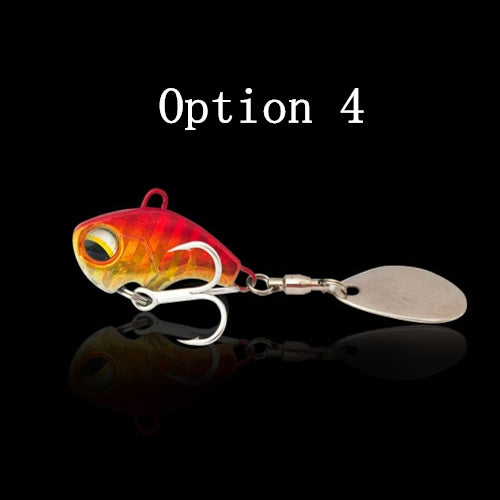 2pc 6.5/10/15/20g metal VIB submersible fishing lure with spinner tail