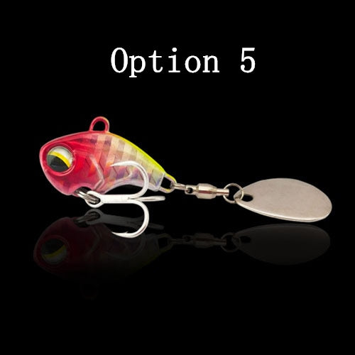 2pc 6.5/10/15/20g metal VIB submersible fishing lure with spinner tail