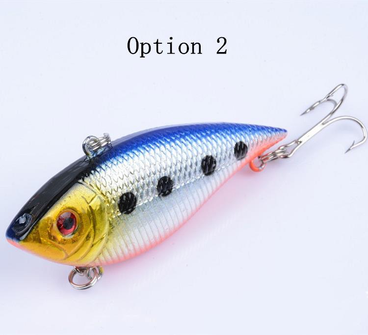 2pc 7cm 10.5g plastic sinking VIB lure lipless crankbait